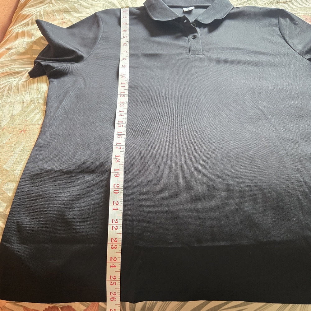 3/$25 Casei Classic Black Polo Shirt Top Short Sleeve XL Relaxed Fit - Picture 5 of 10